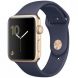 Apple Watch Series 2 42mm Gold Aluminum Case with Midnight Blue Sport Band