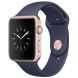 Apple Watch Series 1 42mm Rose Gold Aluminum Case with Midnight Blue Sport Band