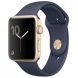 Apple Watch Series 1 38mm Gold Aluminum Case with Midnight Blue Sport Band