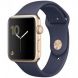 Apple Watch Series 1 42mm Gold Aluminum Case with Midnight Blue Sport Band