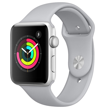 Apple Watch Series 3 42mm Silver Aluminum Case with Fog Sport Band