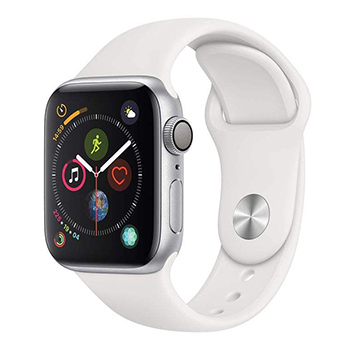 Apple Watch Series 4 40mm Silver Aluminum Case With White Sport Band