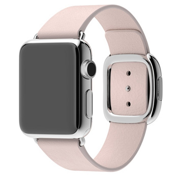 Apple Watch Series 1 38mm Stainless Steel Case with Soft Pink Modern Buckle